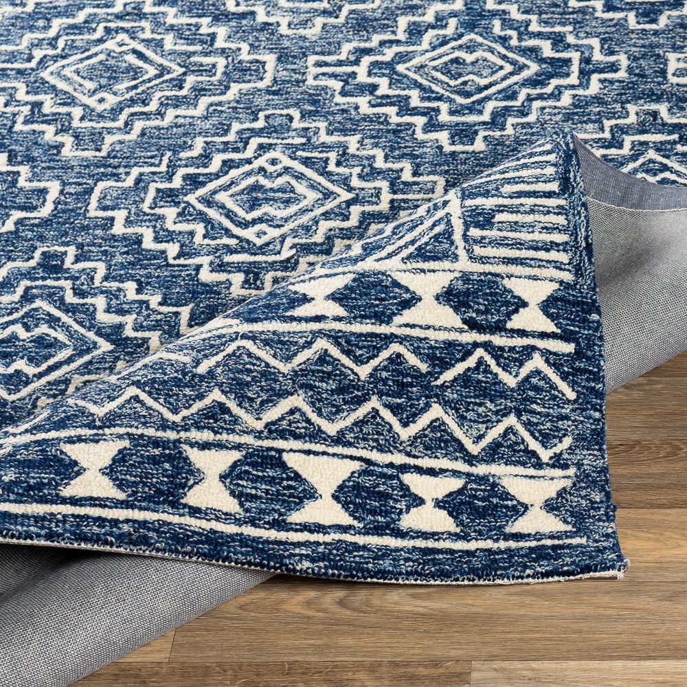Surya Granada GND-2322 5&#39; x 7&#39;6&quot; Dark Blue, Denim and Ivory Area Rug, , large