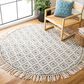 Safavieh Natura 6" Round Ivory and Black Area Rug, , large