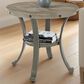 Linon Home Decor Franklin Side Table in Pewter and Grey, , large