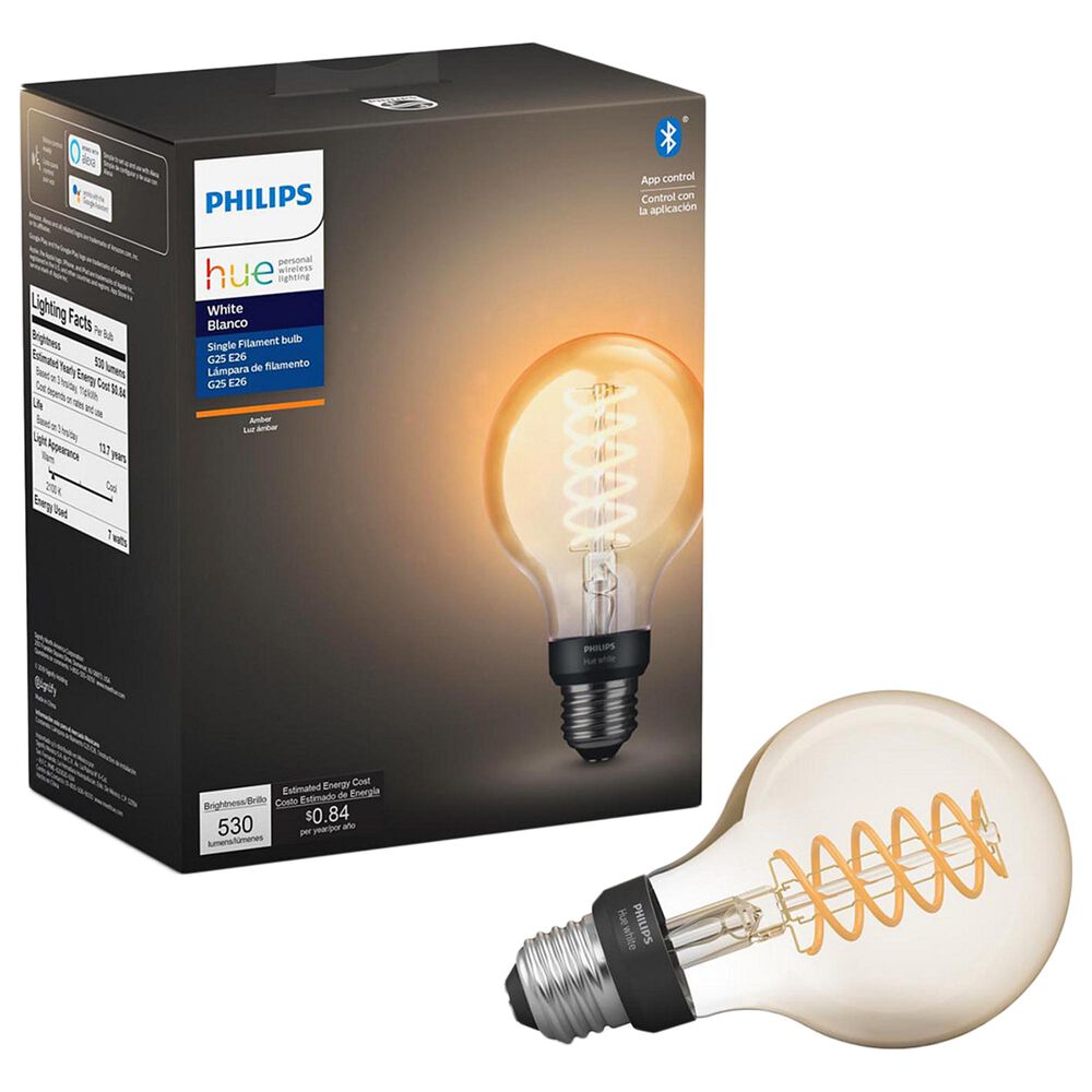 Philips Hue Filament G25 LED Smart Bulb in White, , large