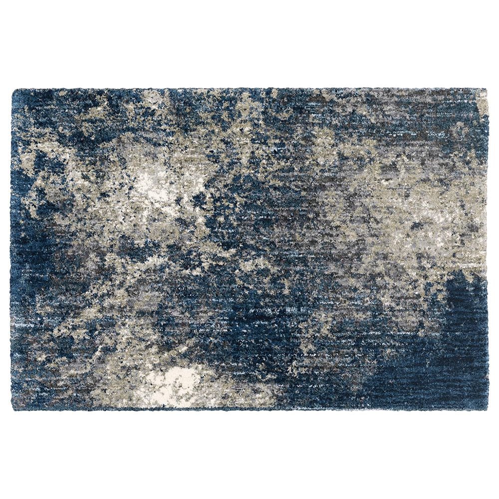 Oriental Weavers Aspen Abstract Shag 2060L 6"7" x 9"6" Blue and Gray Area Rug, , large