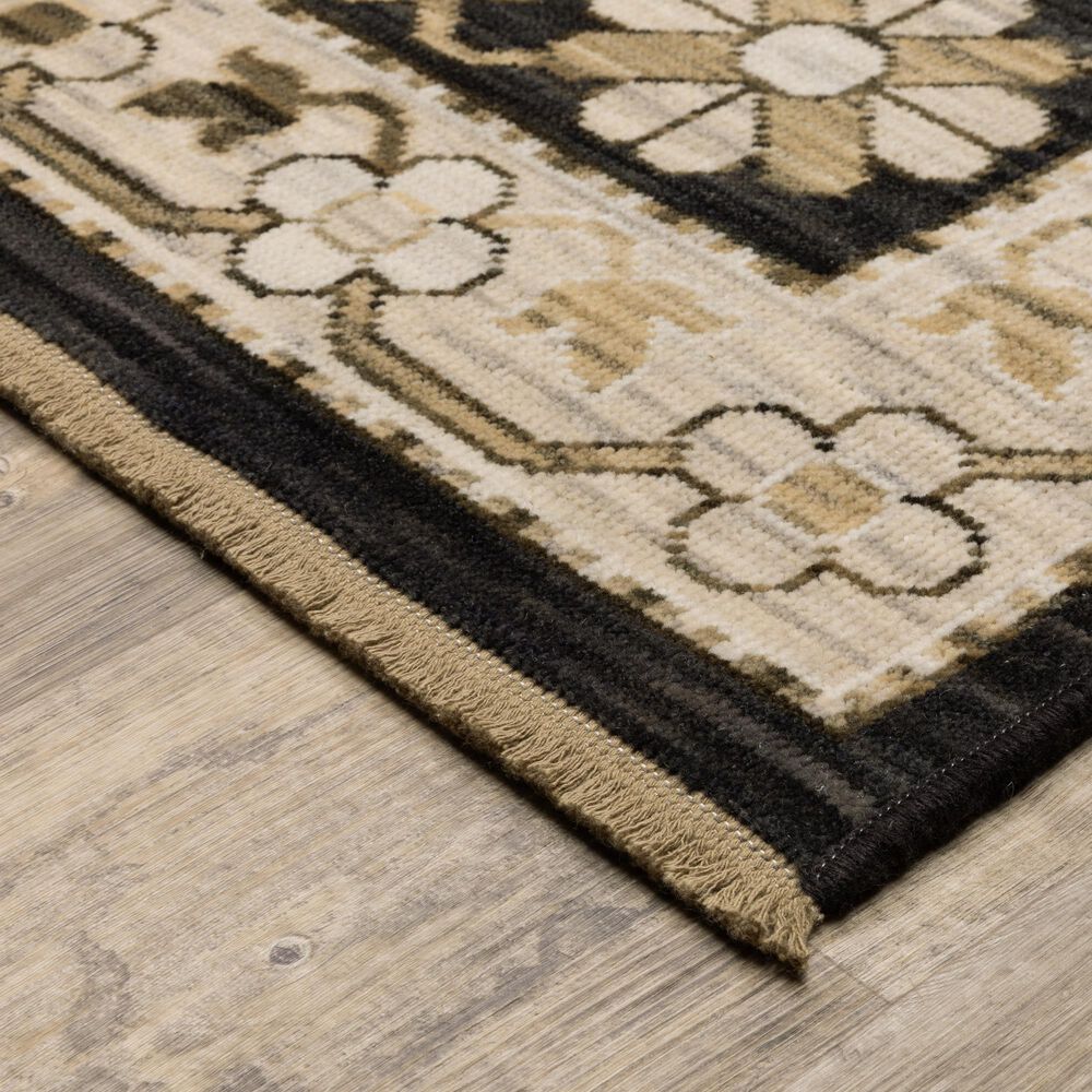 Oriental Weavers Acacia Black and Beige 2&#39; x 3&#39; Area Rug, , large
