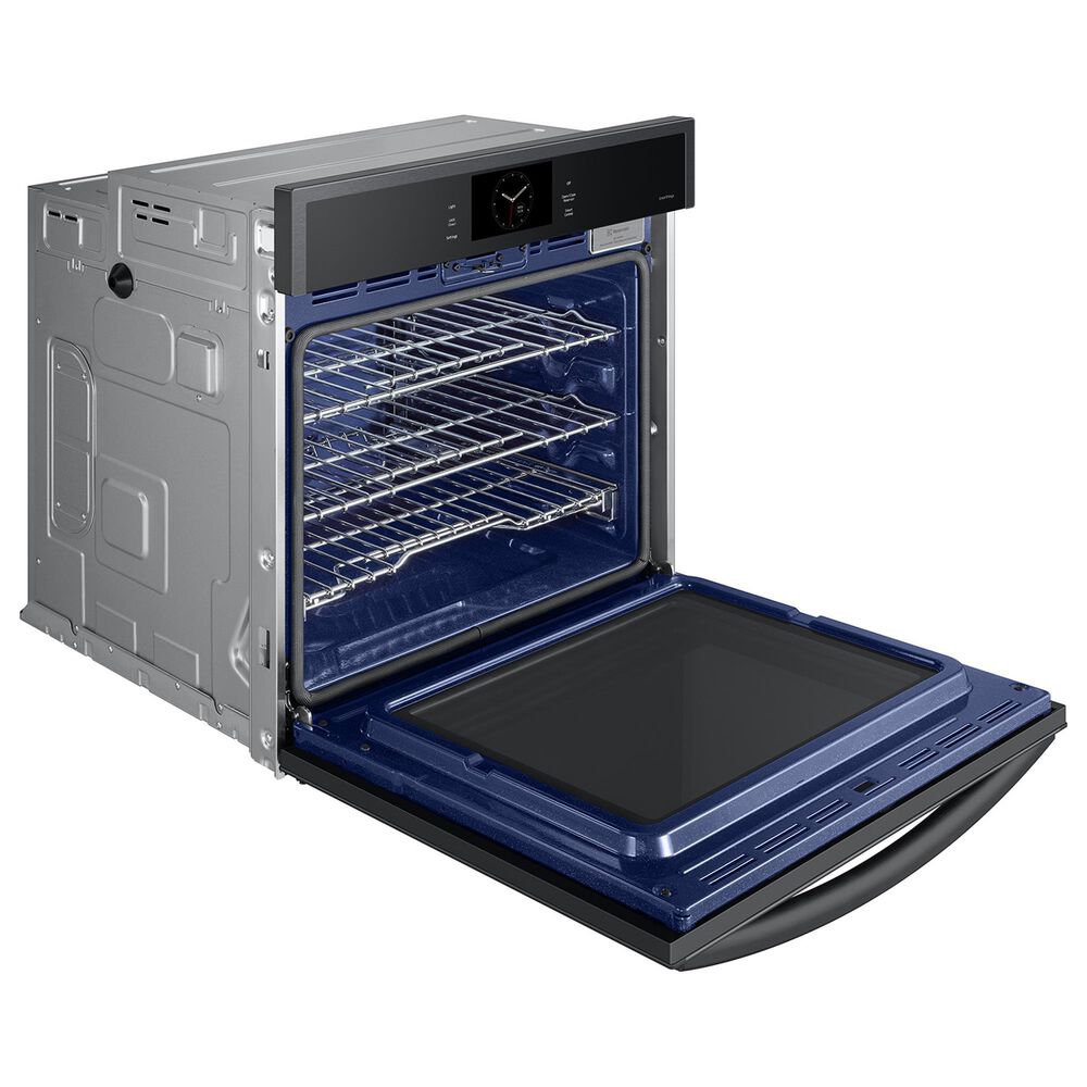 Samsung 30&quot; Smart Single Wall Oven With Steam Cook in Matte Black Steel, , large