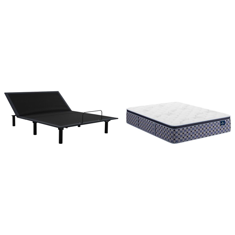 Serta Perfect Sleeper Select Leawood Plush Pillow Top Queen Mattress with Serta Bronze Baselogic Adjustable Base, , large