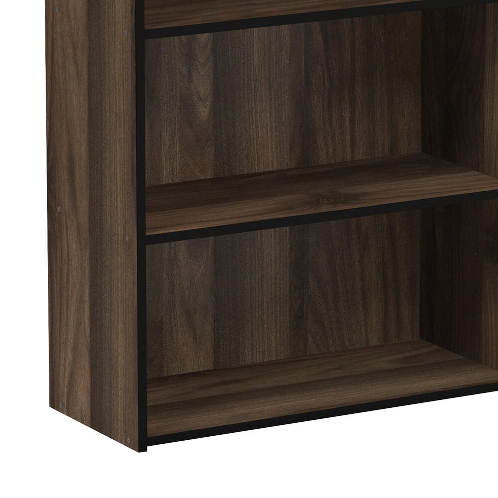 HOMLUX 3-Tier Open Shelf Bookcase in Columbia Walnut, , large