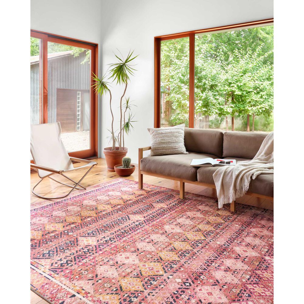 Loloi II Layla  9&#39; x 12&#39; Magenta and Multicolor Area Rug, , large