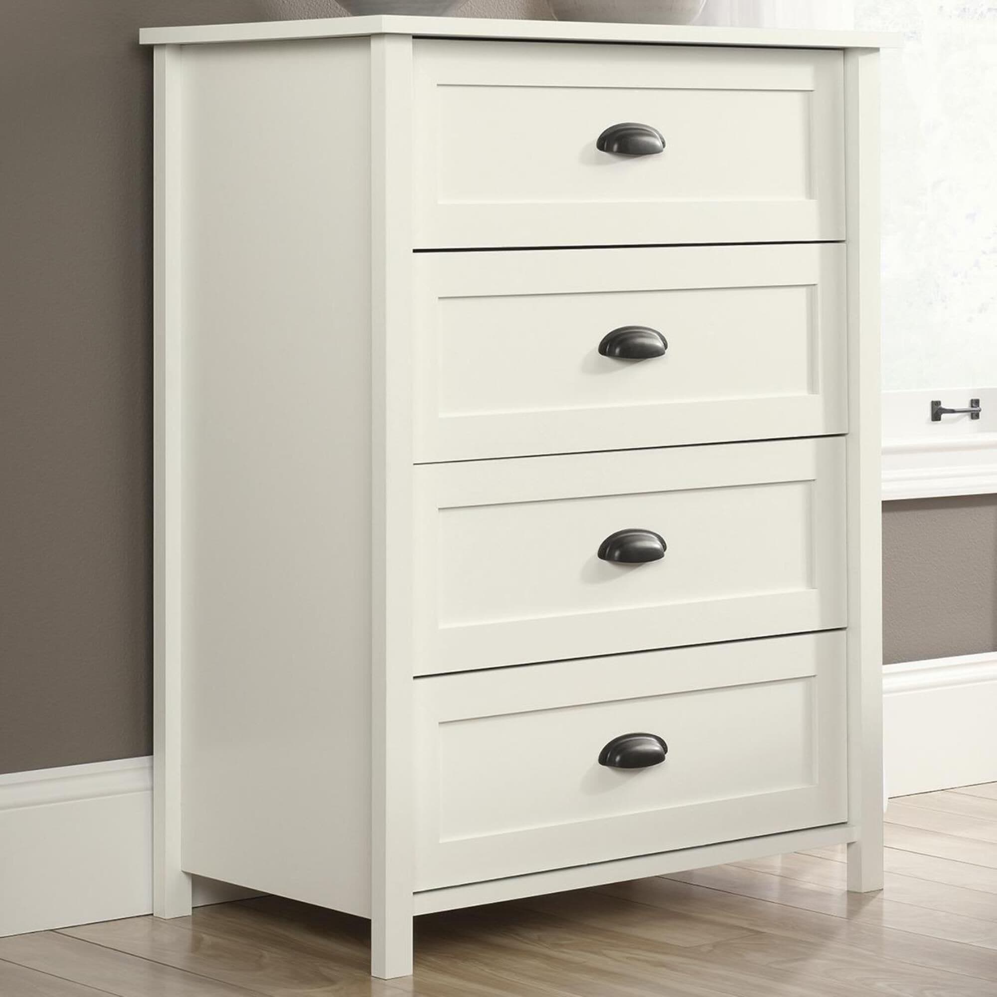Sauder 4 hot sale drawer chest white