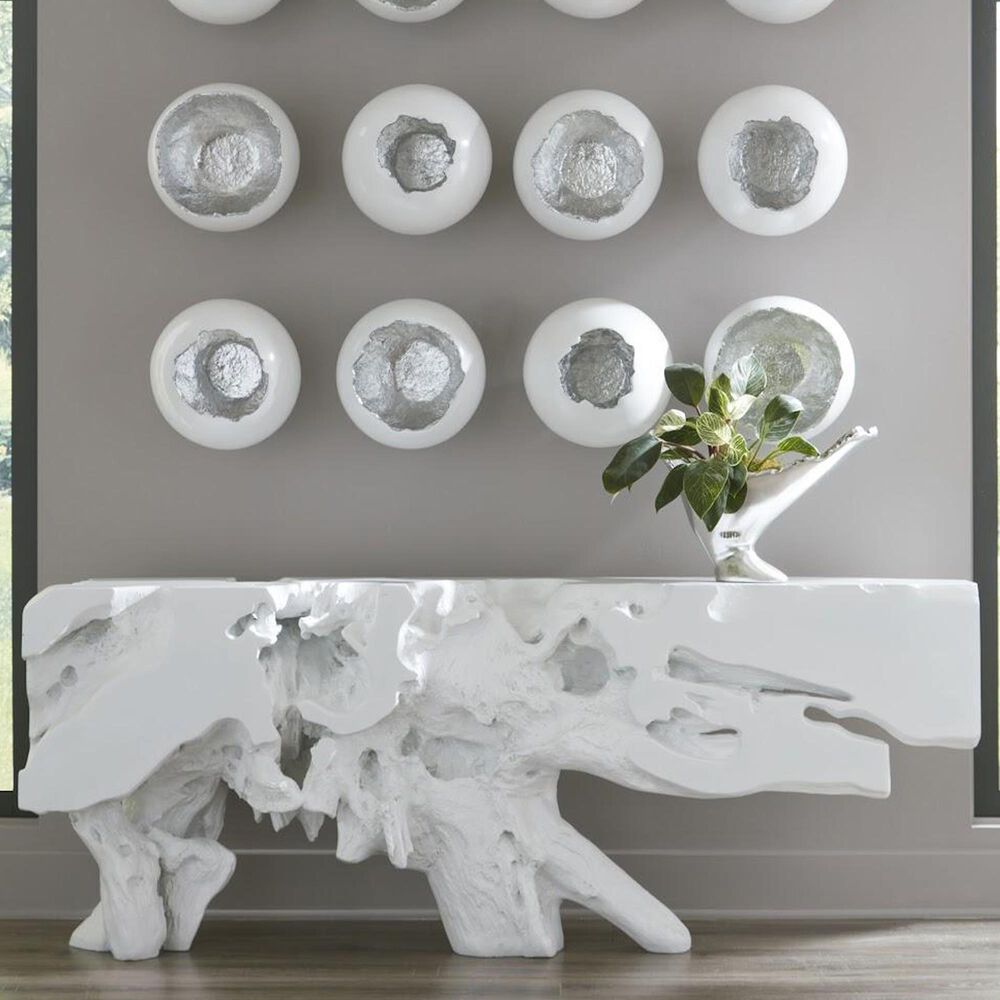 Phillips Collection Freeform Console Table in Gel Coat White, , large