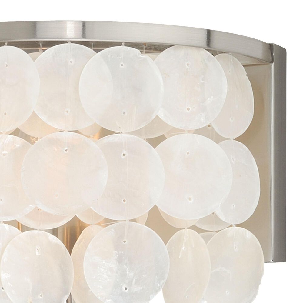 Vaxcel Elsa 3-Light Capiz Shell Bathroom Vanity in Satin Nickel, , large