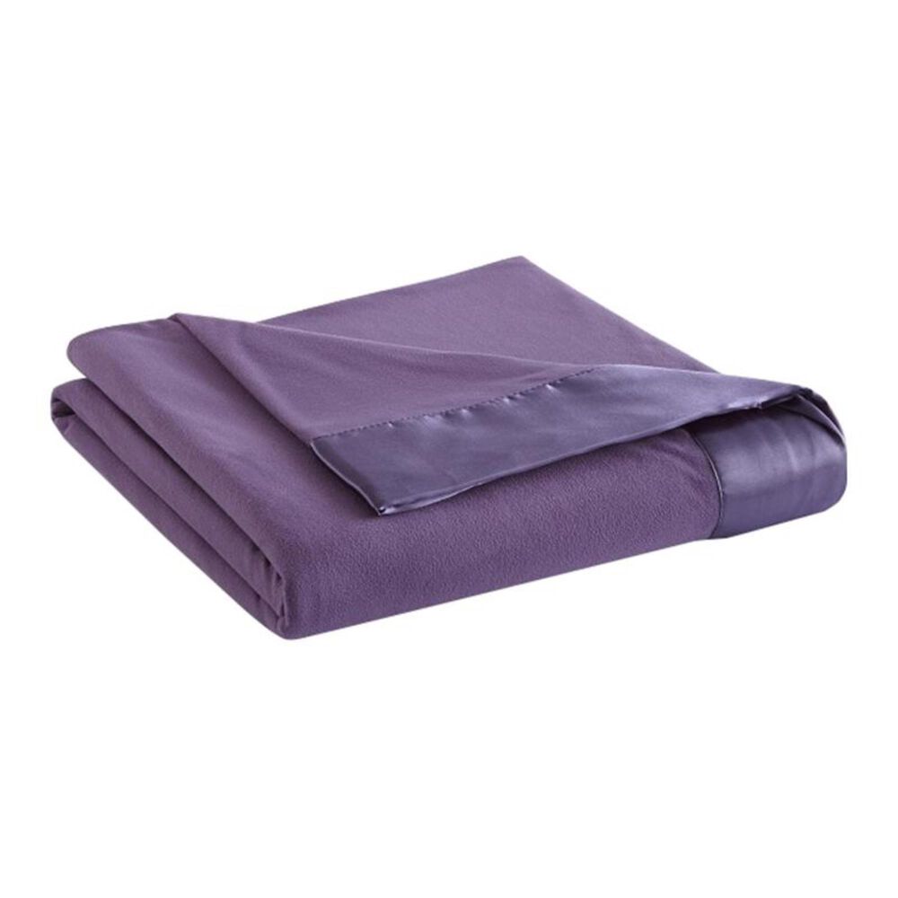 Shavel Home Products Twin Micro Flannel All Seasons Blanket in Plum, , large
