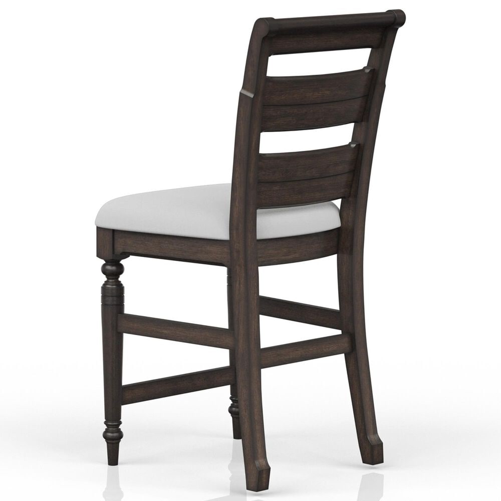 Bernards Bellamy Lane Ladder Back Counter Stool in Rich Chocolate Brown, , large