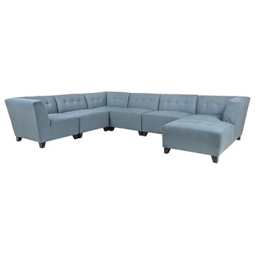 Jonathan Louis Belaire 6-Piece U-Shaped Sectional with Chaise in Devon Baltic, , large