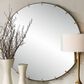 Uttermost Pali Round Wall Mirror in Black and Antiqued Brushed Gold, , large