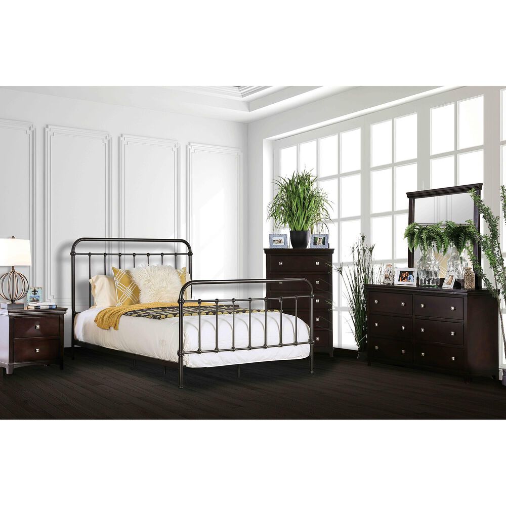 Furniture of America Durkin King Bed in Dark Bronze, , large