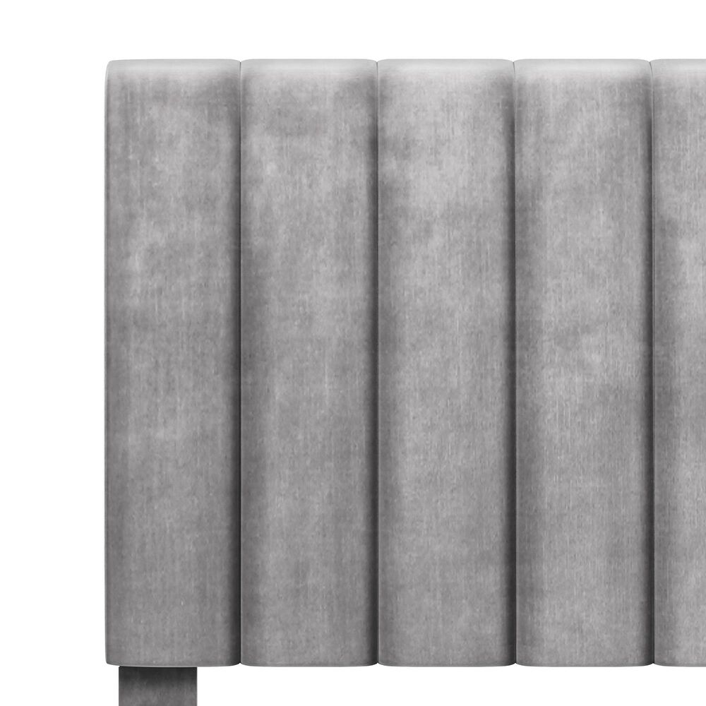 Richlands Furniture Crestone Queen Upholstered Platform Bed in Gray, , large