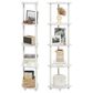 HOMLUX 5-Tier Multi-Purpose Corner Open Bookshelf in White (Set of 2), , large
