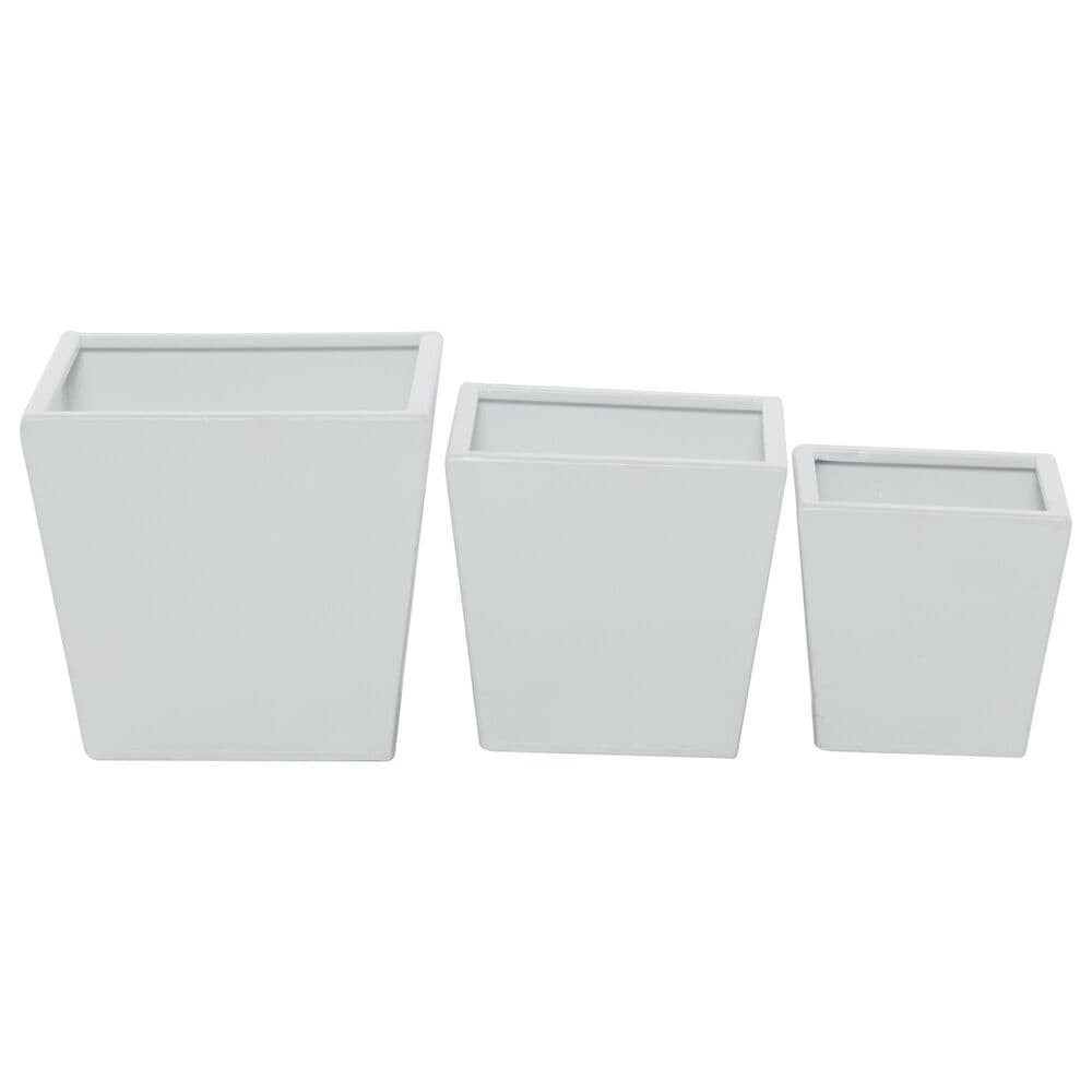 Maple and Jade 11" x 10" Planter in White (Set of 3), , large