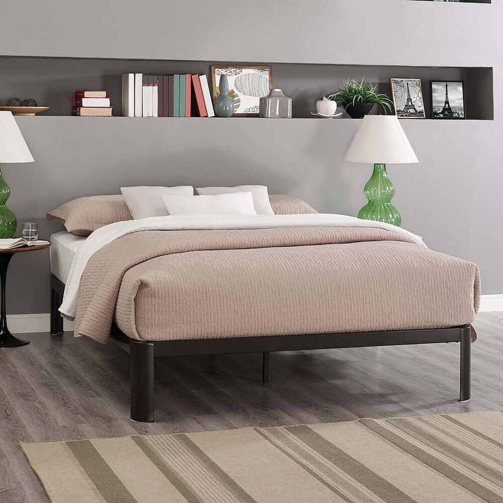 Modway Corinne Queen Platform Bed Frame in Brown, , large
