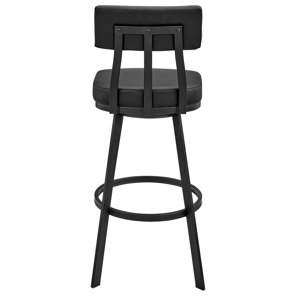 Blue River Benjamin 30&quot; Swivel Bar Stool in Black, , large