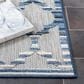 Safavieh Cabana CBN333G 2"2" x 9" Grey and Blue Indoor/Outdoor Performance Runner, , large