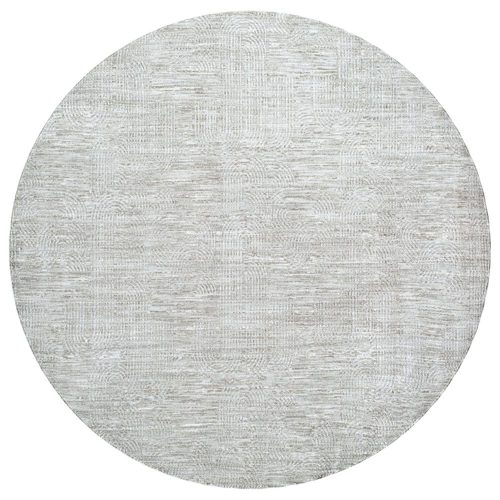 Surya Masterpiece MPC-2311 Medium Gray, Light Gray and Cream 6'7" Round Area Rug, , large