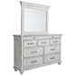 Ashley Kanwyn 4 Piece Queen Bedroom Set in Distressed Whitewash, , large
