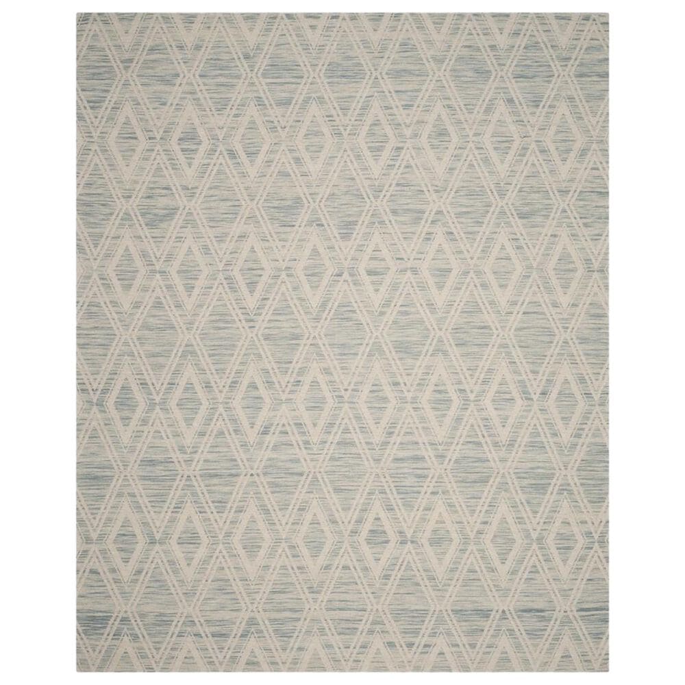 Safavieh Marbella Geometric 8" x 10" Light Blue and Ivory Area Rug, , large