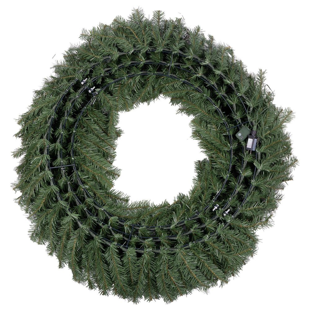 Timberlake 48&quot; Large Christmas Wreath with 200 LED Lights in Green, , large
