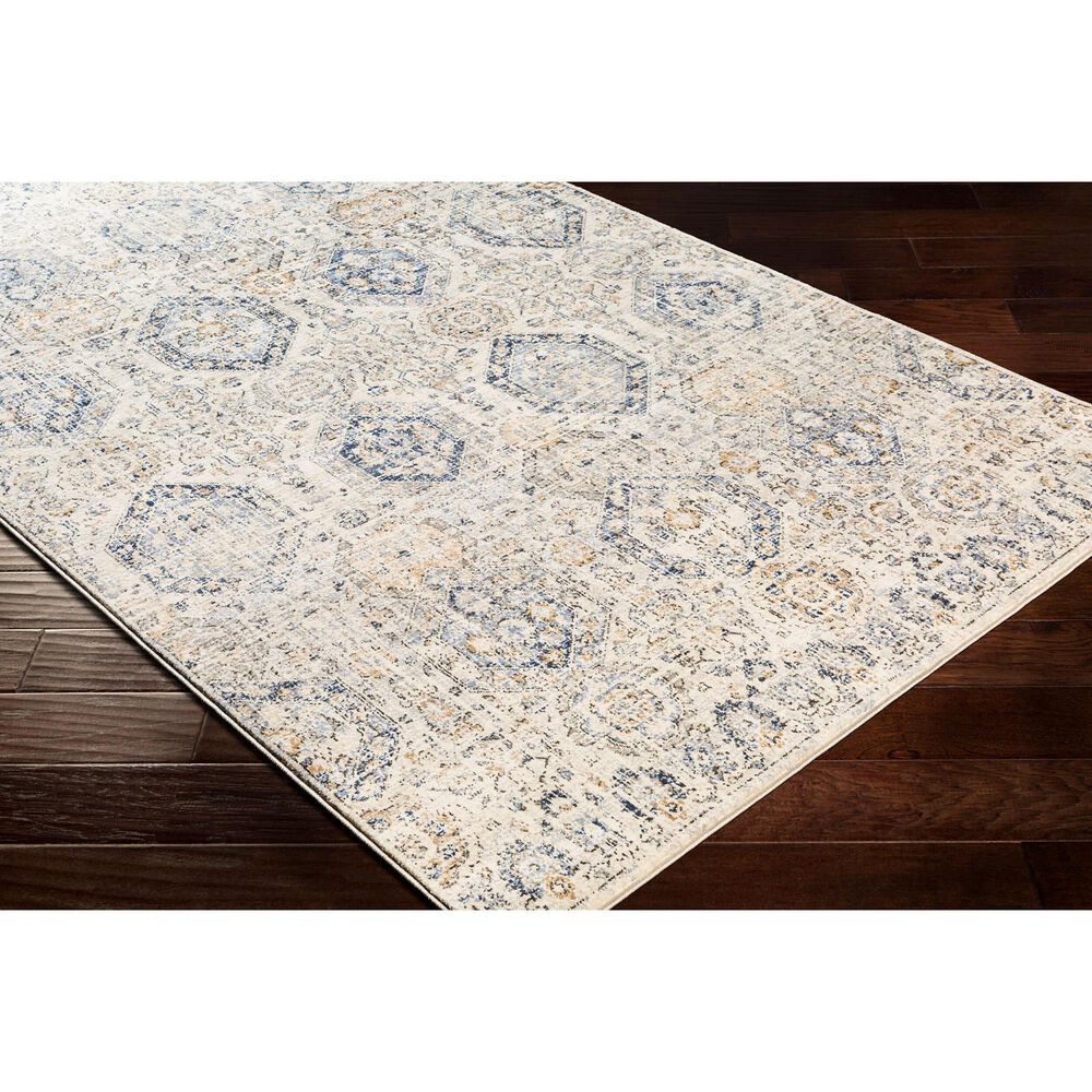 Surya Indigo 8&#39;7&quot; x 12&#39;4&quot; Denim, Navy, Mustard, Charcoal, Gray, Black, Beige and Off-White Area Rug, , large