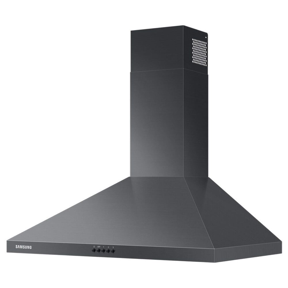 Samsung 30&quot; Digital Chimney Range Hood in Black Stainless Steel, , large