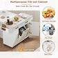 HOMLUX 44" Kitchen Island with Trash Can Storage Cabinet in White, , large