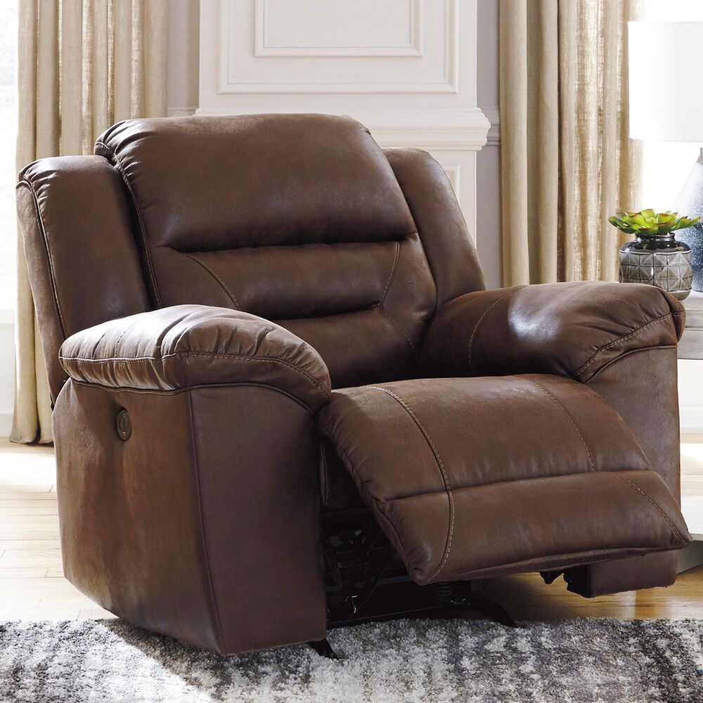 Ashley Stoneland Power Rocking Recliner in Chocolate, , large