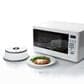 HIC Kitchen Collapsible Microwave Food Cover in Black and White, , large