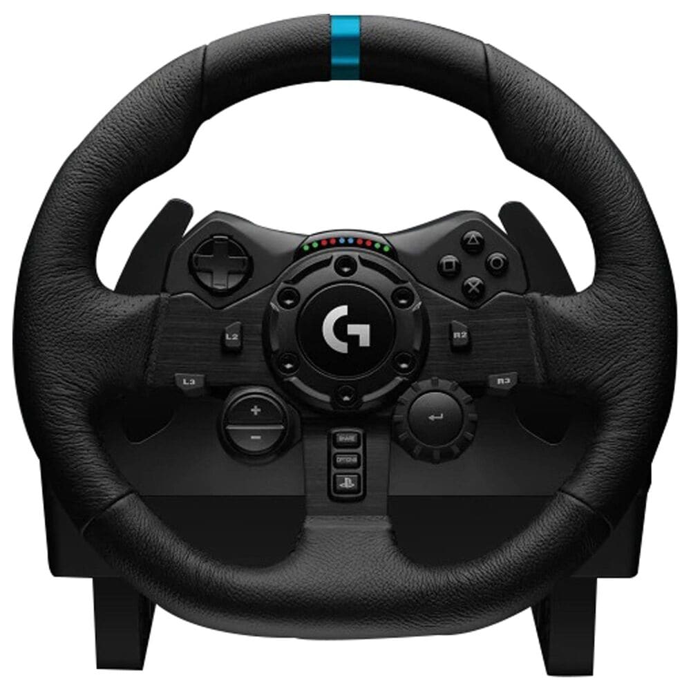 Logitech G923 Racing Wheel and Pedals in Black - PlayStation 4 - Works with Gran Turismo 7, , large