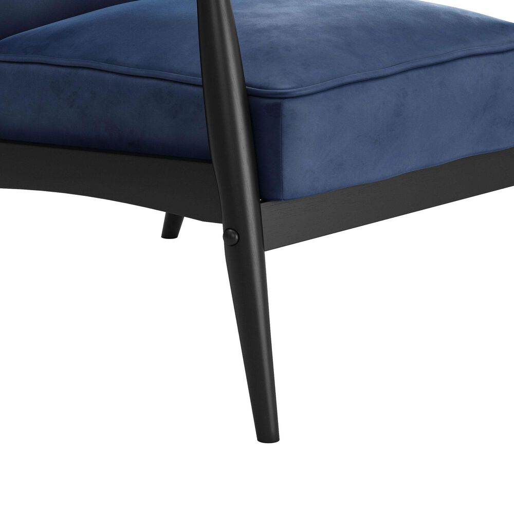 Zuo Modern Rocky Arm Chair in Blue and Black, , large