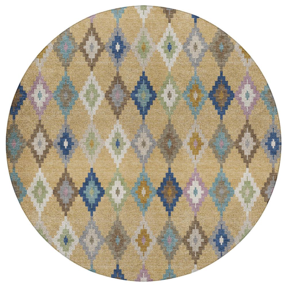 Dalyn Rug Company Kenner Gold 8" Round Area Rug, , large