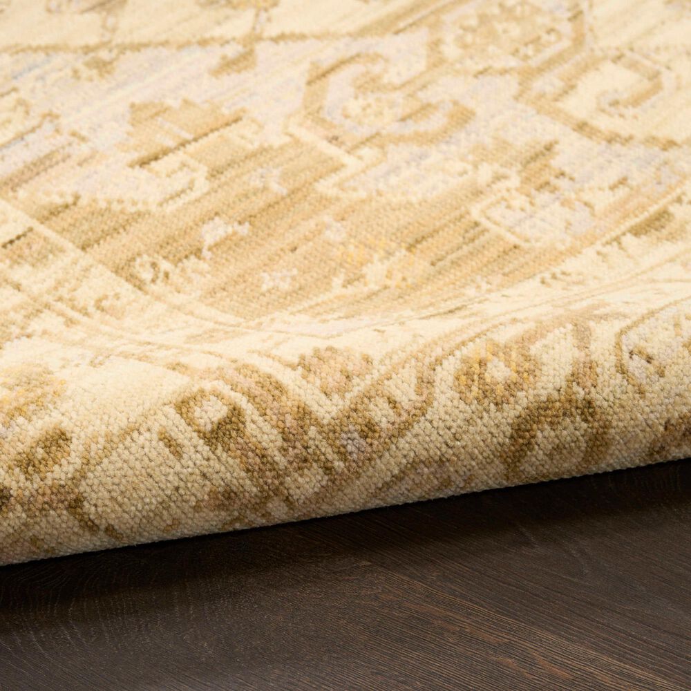 Nourison Antique Bloom Beige 2'4" x 12' Runner, , large
