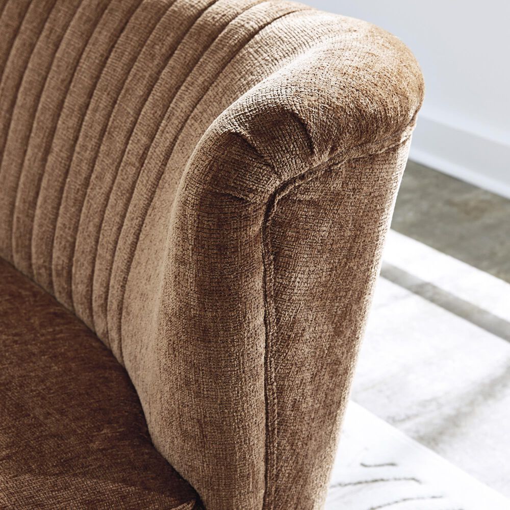 Signature Design by Ashley Collbury Stationary Accent Settee in Cognac Brown, , large