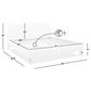 Jennifer Taylor Home Roman King Platform Bed with Ebony Black Upholstered in Natural Whitewashed, , large