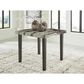 Ashley Jeshina Square Counter Height Table in Dark Brown and Beige - Table Only, , large