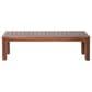 Hearth and Haven 3-Piece Outdoor Courtyard Table and Bench Set in Dark Brown, , large