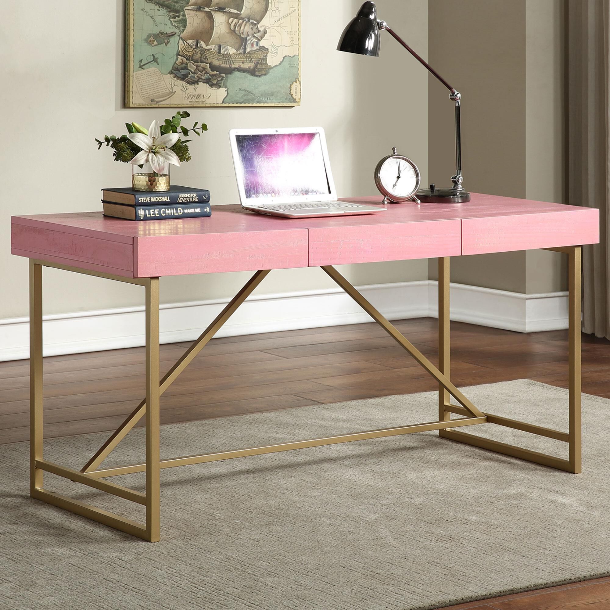 Pink and gold desk clearance
