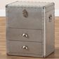 Baxton Studio Serge 2-Drawer Accent Storage Cabinet in Silver, , large