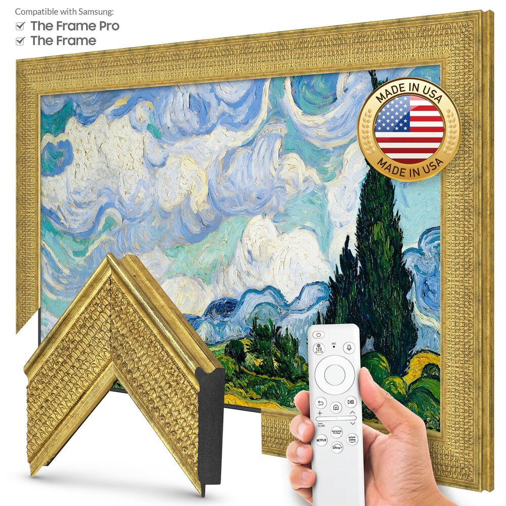 Deco TV Frames Premiere 75" Frame Bezel for Samsung the Frame TV in Gatsby Gold, , large