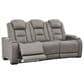 Ashley The Man-Den Power Reclining Sofa with Adjustable Headrest in Gray, , large