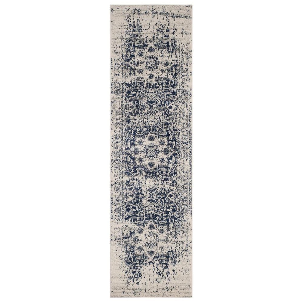 Safavieh Madison MAD603D 2&#39;3&quot; x 12&#39; Cream and Navy Runner, , large