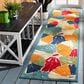 Safavieh Cabana CBN356A 2"2" x 9" Ivory and Blue Indoor/Outdoor Performance Runner, , large