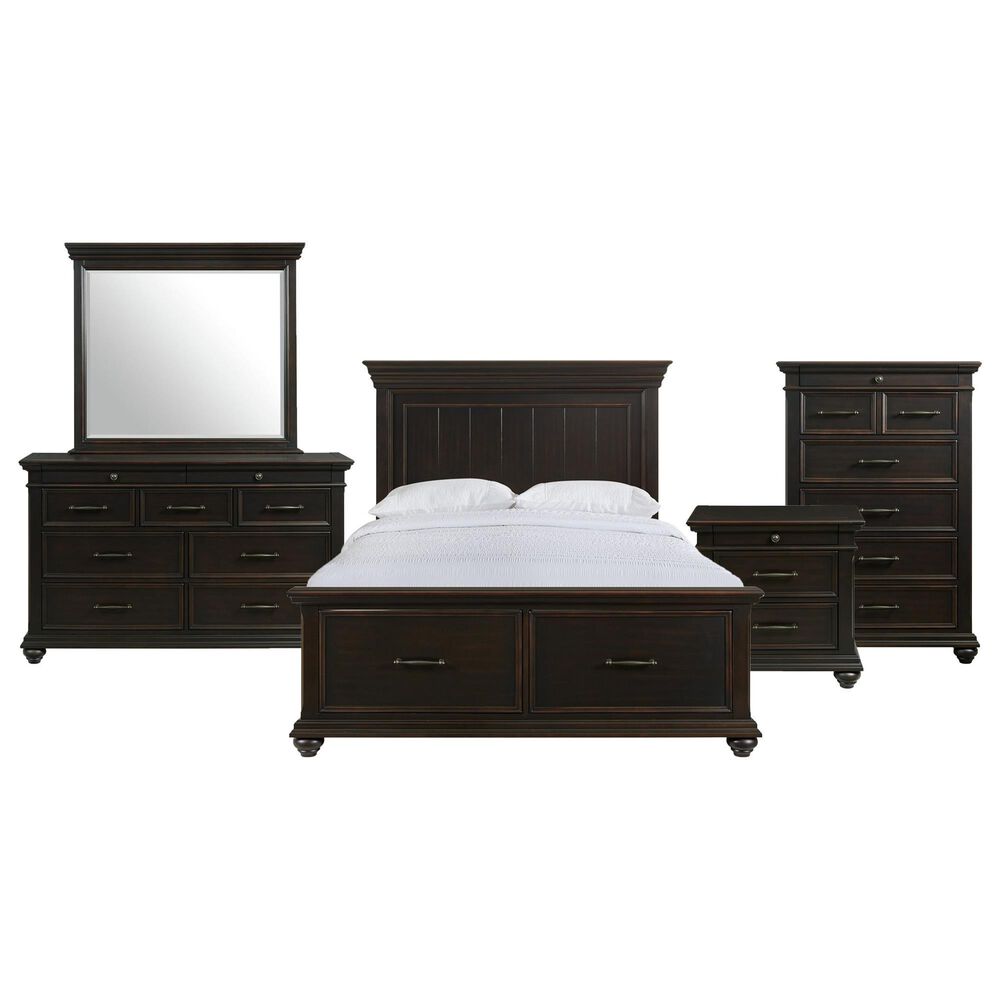Mayberry Hill Slater 5-Piece Queen Storage Bedroom Set in Black, , large