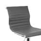 Lumisource Masters Swivel Adjustable Barstool with Grey Cushion in Chrome, , large