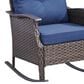 Sunwell Garden 3-Piece Patio Chat Set with Two Rocking Chair in Navy, , large